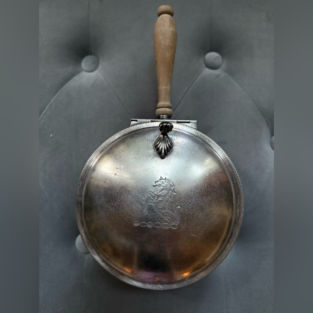 Vintage Sheffield silent butter crumb saver catcher ashtray silver plated EPC301